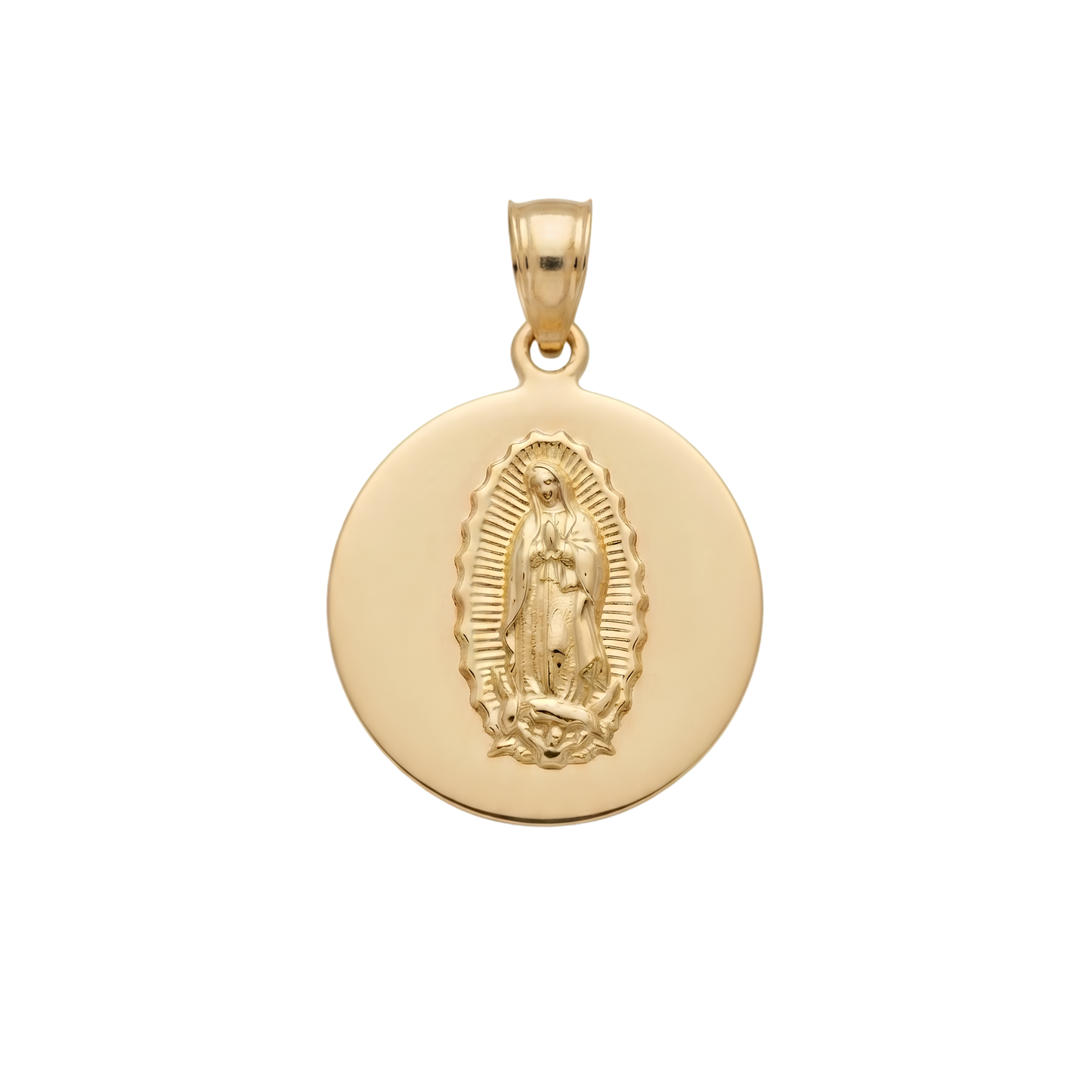 Dije medalla Virgen de Guadalupe liso