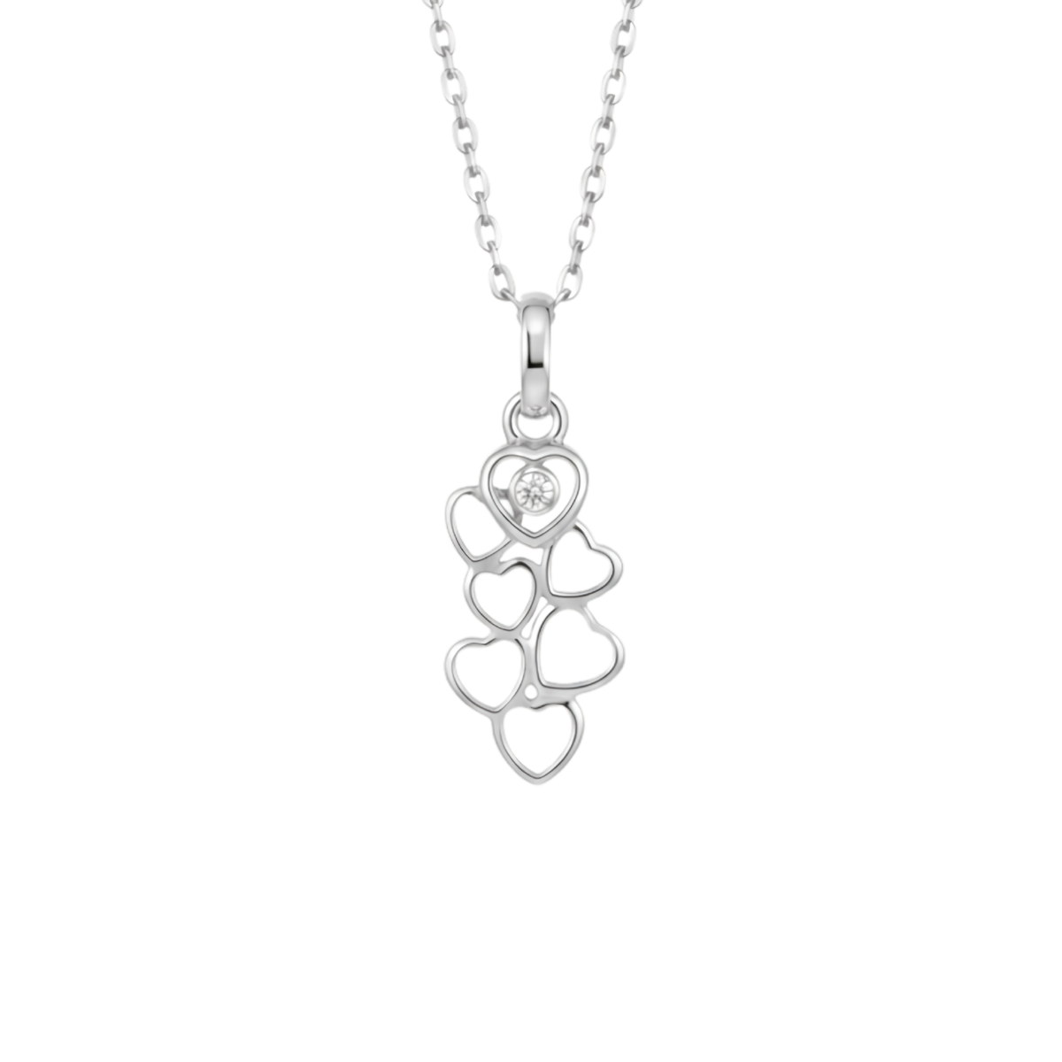 Collar multi corazones 10k