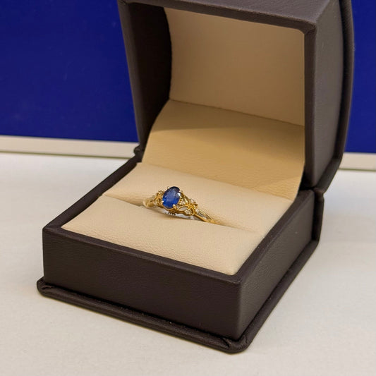 Anillo Lumi Zafiro 14k