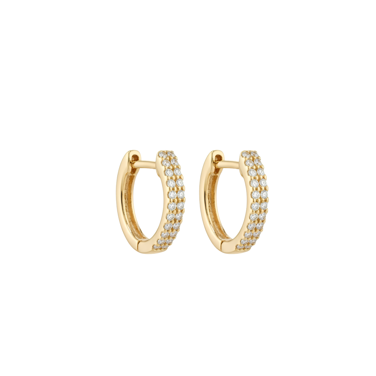 Arracadas dobles Diamond 14k