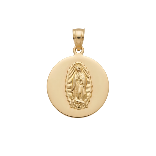 Dije medalla Virgen de Guadalupe liso