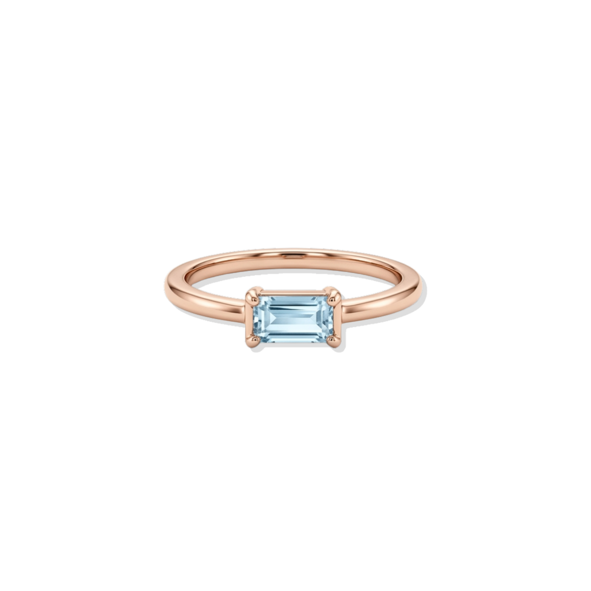 Anillo Elan Topacio Azul 14K