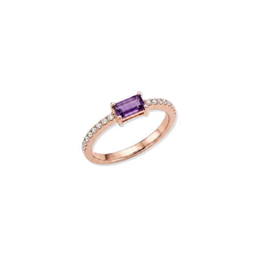 Anillo Aura Amatista 14k