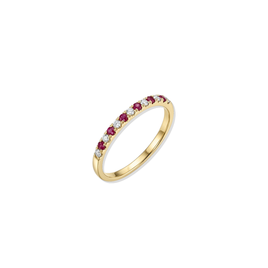 Churumbela Alba Rubi y Diamantes 14k