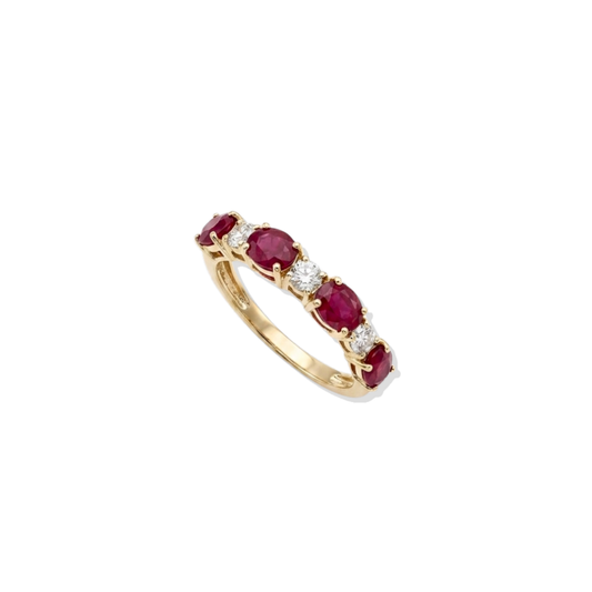 Churumbela Nova Rubi y Diamantes 14k
