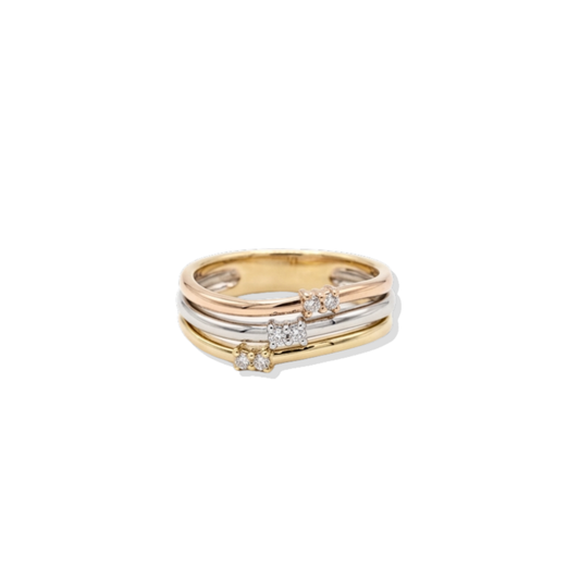 Anillo Vela Florentino Diamantes 14k