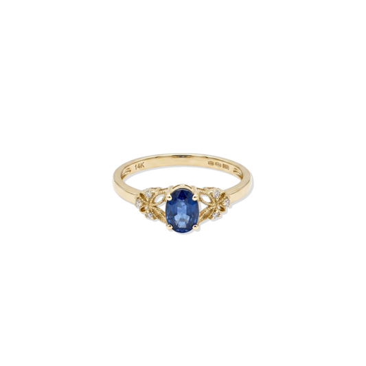 Anillo Lumi Zafiro 14k