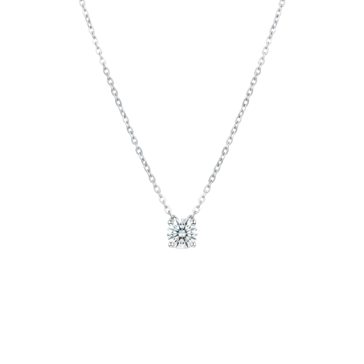 Collar Diamante Flotante 14K