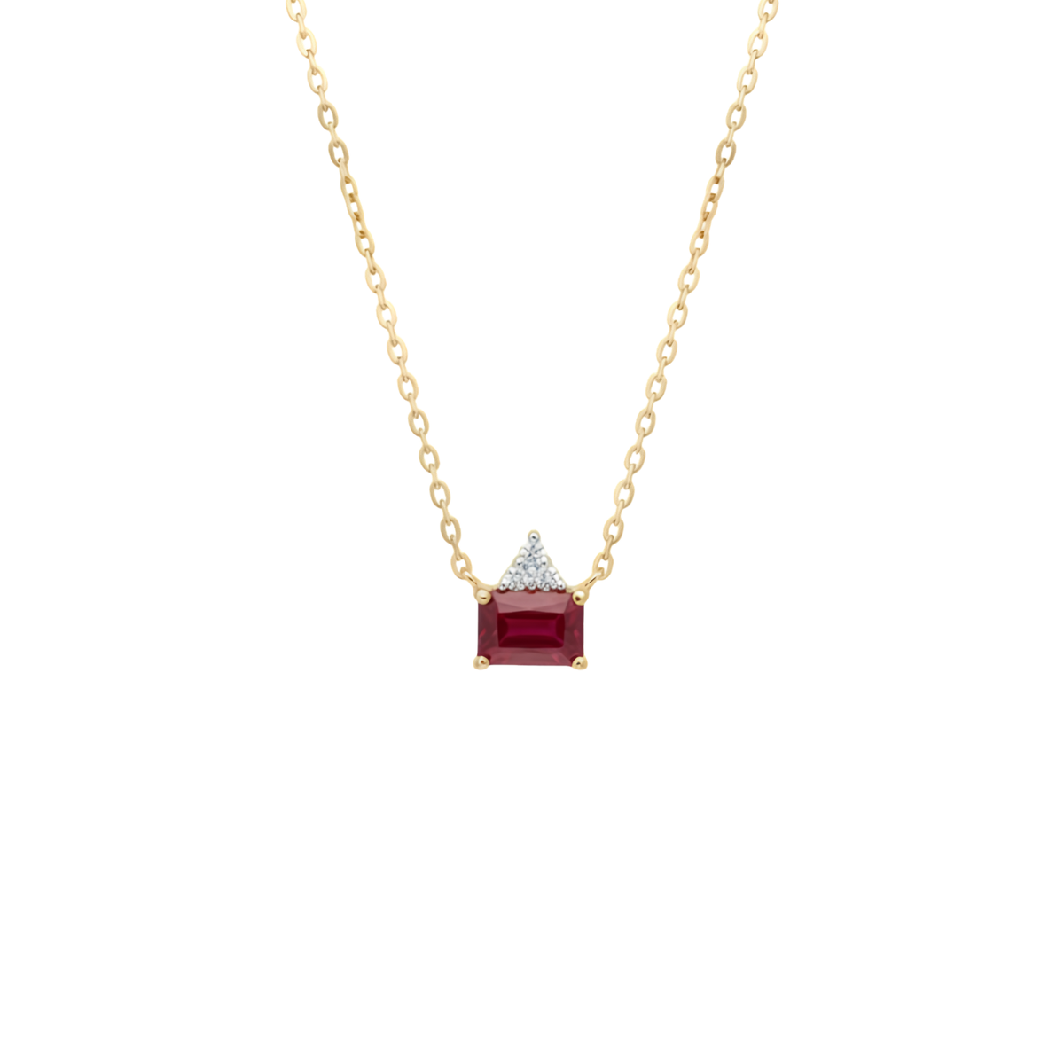 Collar Rubi Y Diamante Princesa