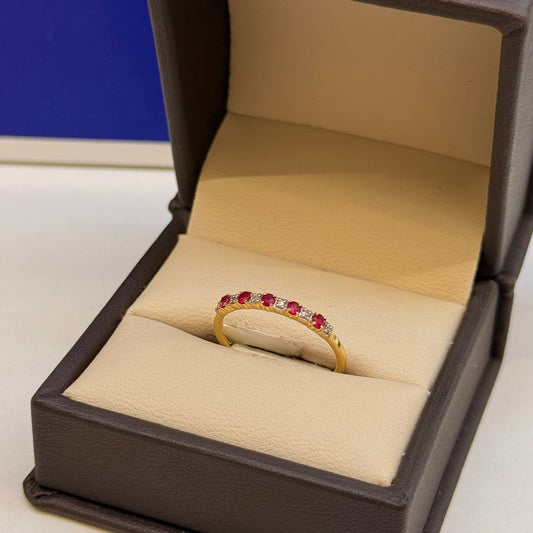 Churumbela Alba Rubi y Diamantes 14k