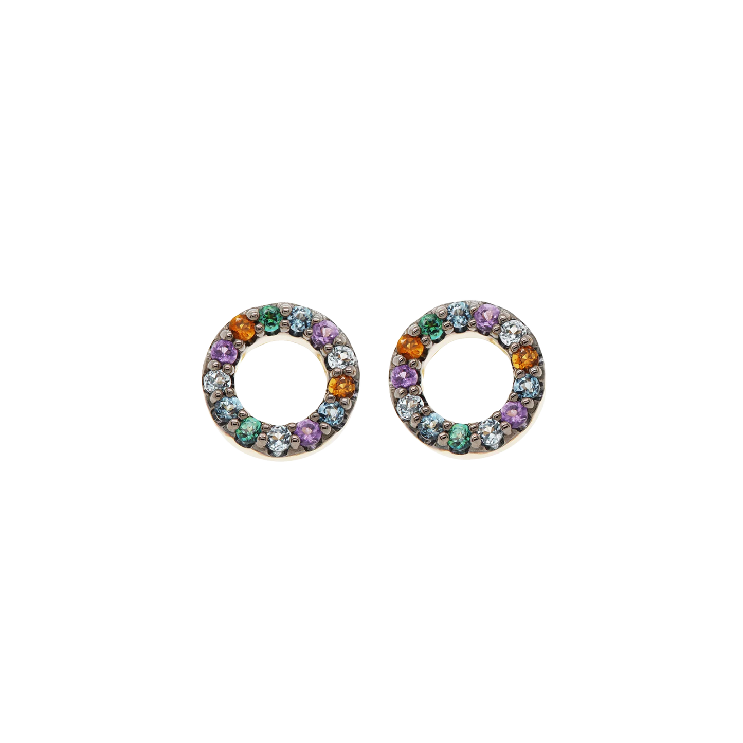 Studs aro multicolor 14k