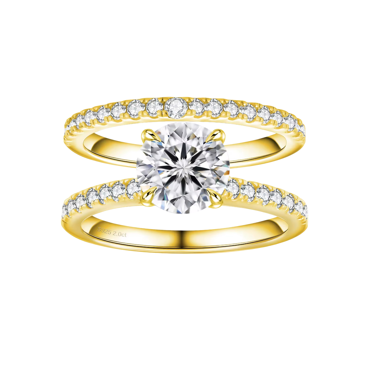 Conjunto churumbela y anillo de compromiso moissanita