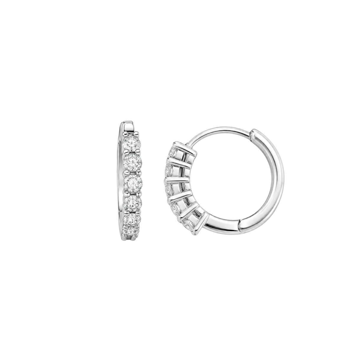 Arracadas cinco diamantes 14k