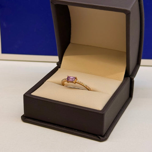 Anillo Aura Amatista 14k