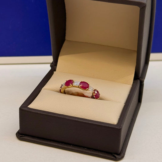 Churumbela Nova Rubi y Diamantes 14k