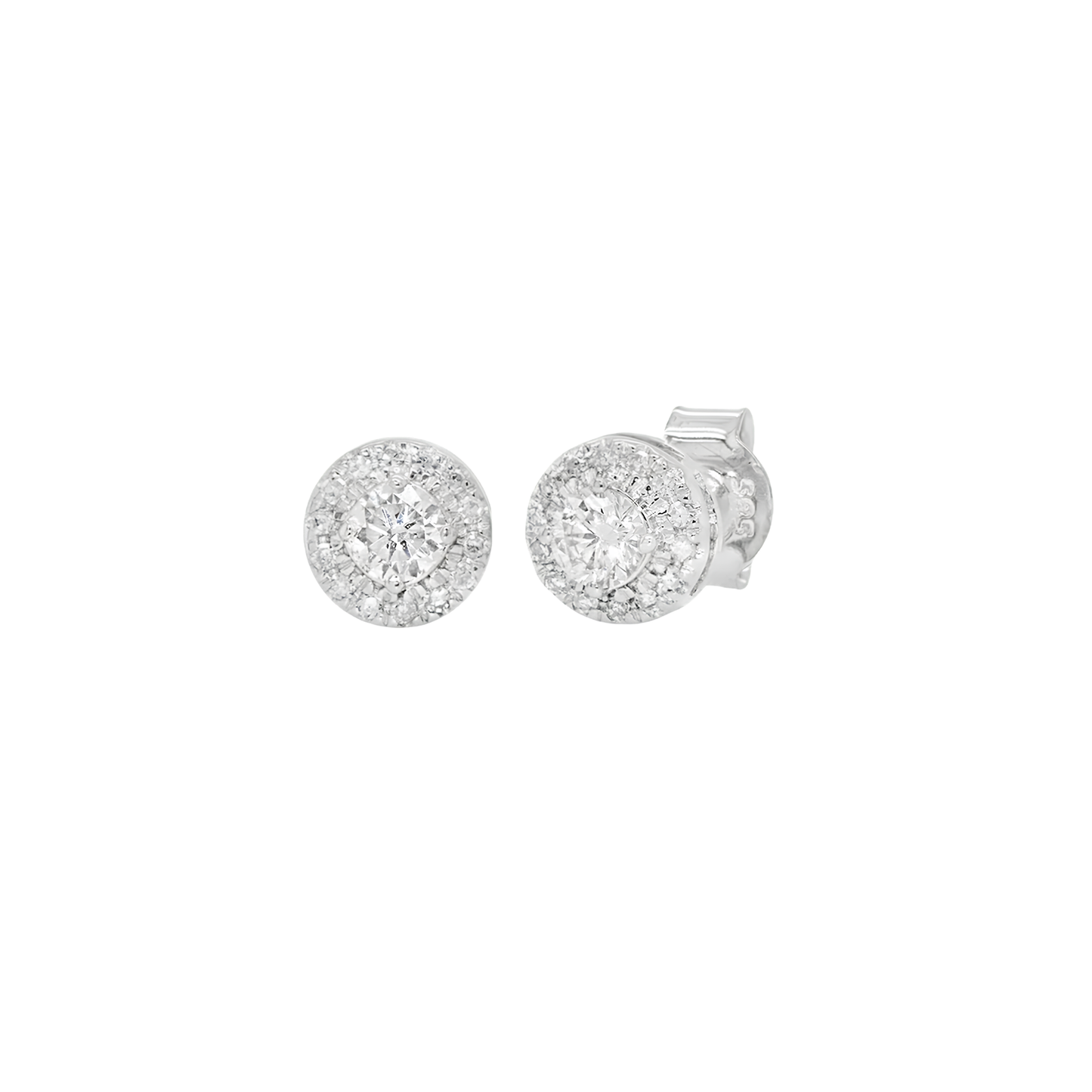 Aretes Nora Brillantes Oro Blanco 14K